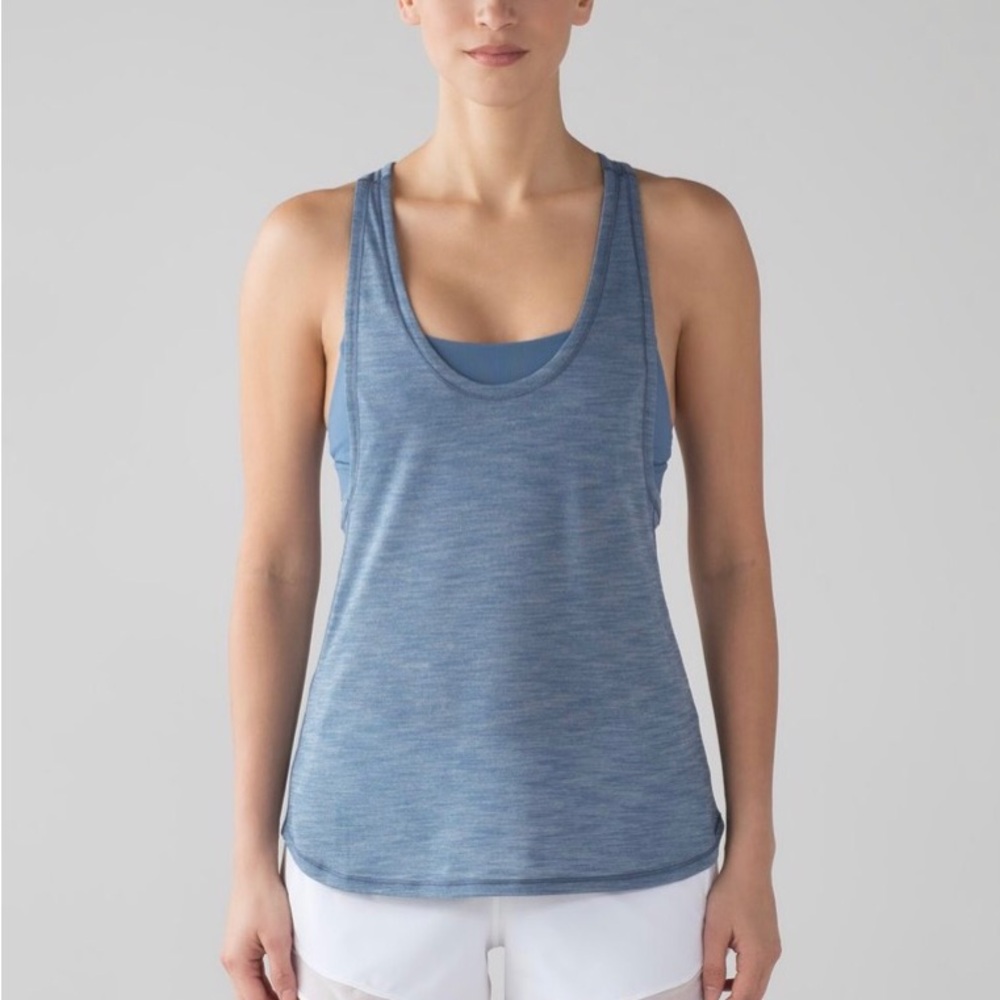 Lululemon Glide and Stride Tank Top in Heathered Illuminight Size 8